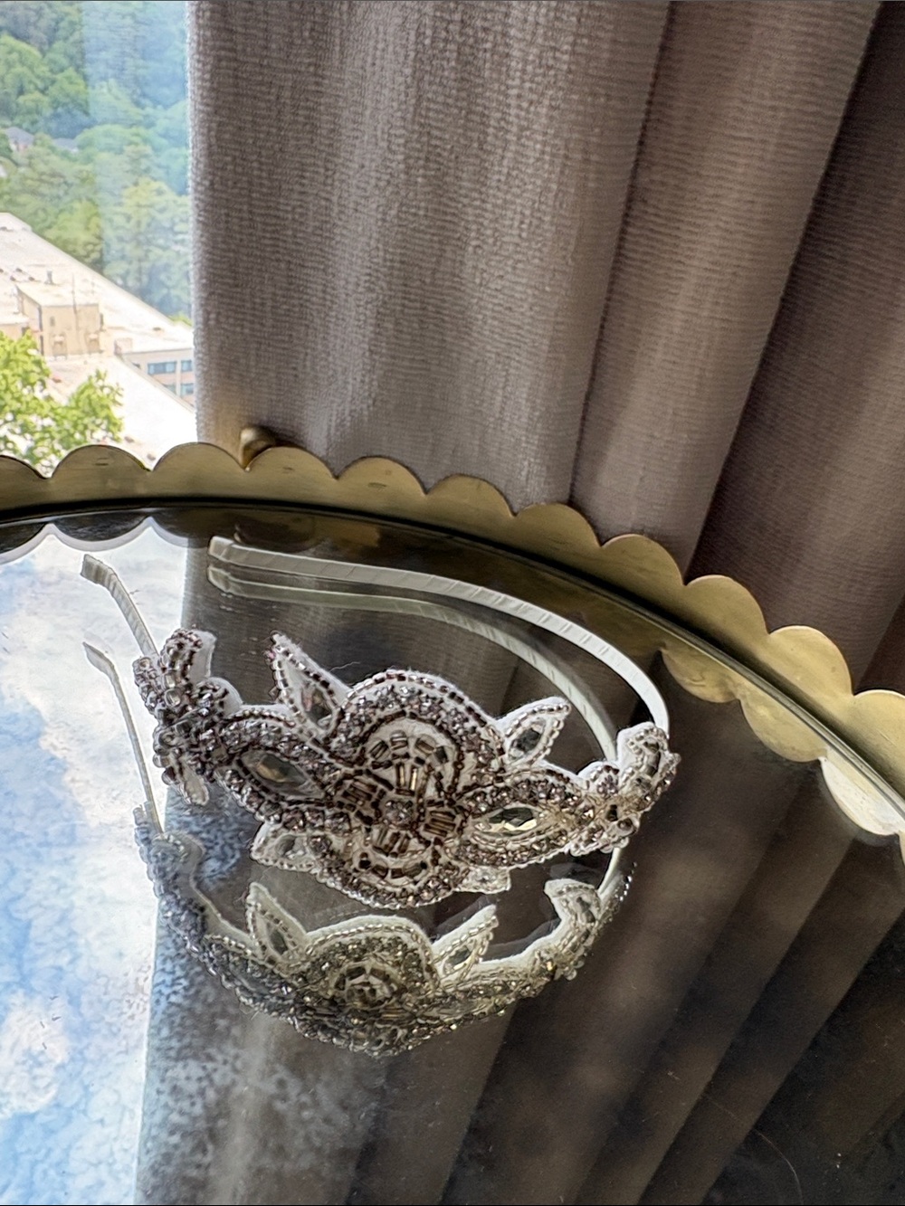 Bridal White Crystal Rhinestone Headband